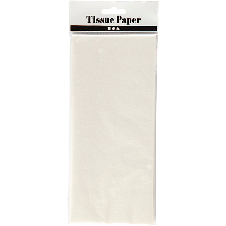 Papier de soie Creativ company, feuille 50x70 cm, 17 gr, nacre, 6 feuilles 1 boîte