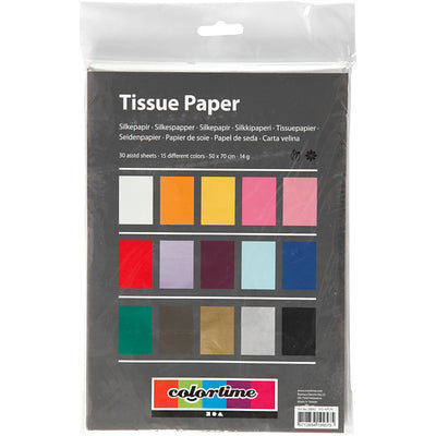 Papier de soie de couleur, 30e.
