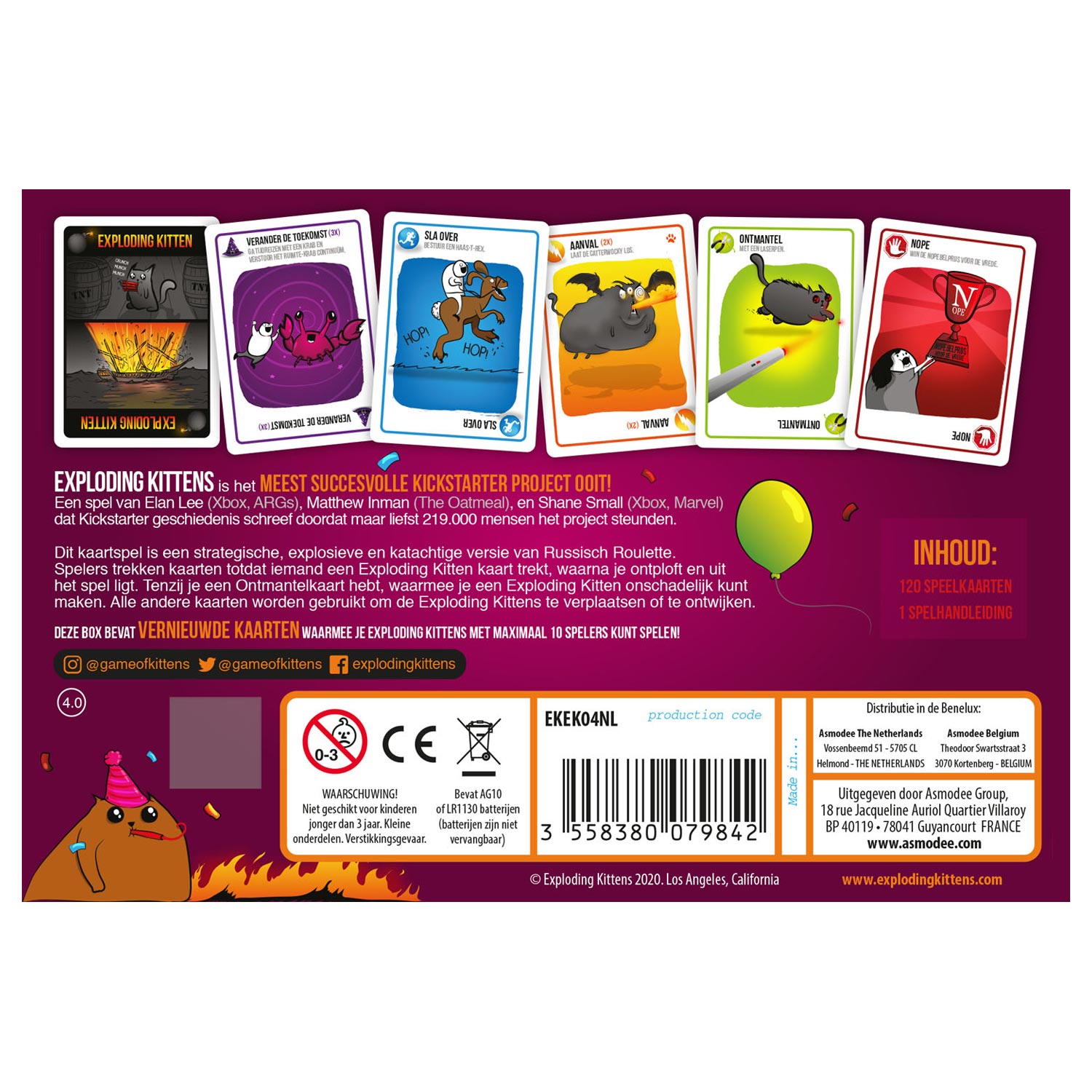 ASMODEE EXPLODING KATENS PARTY PACK NL