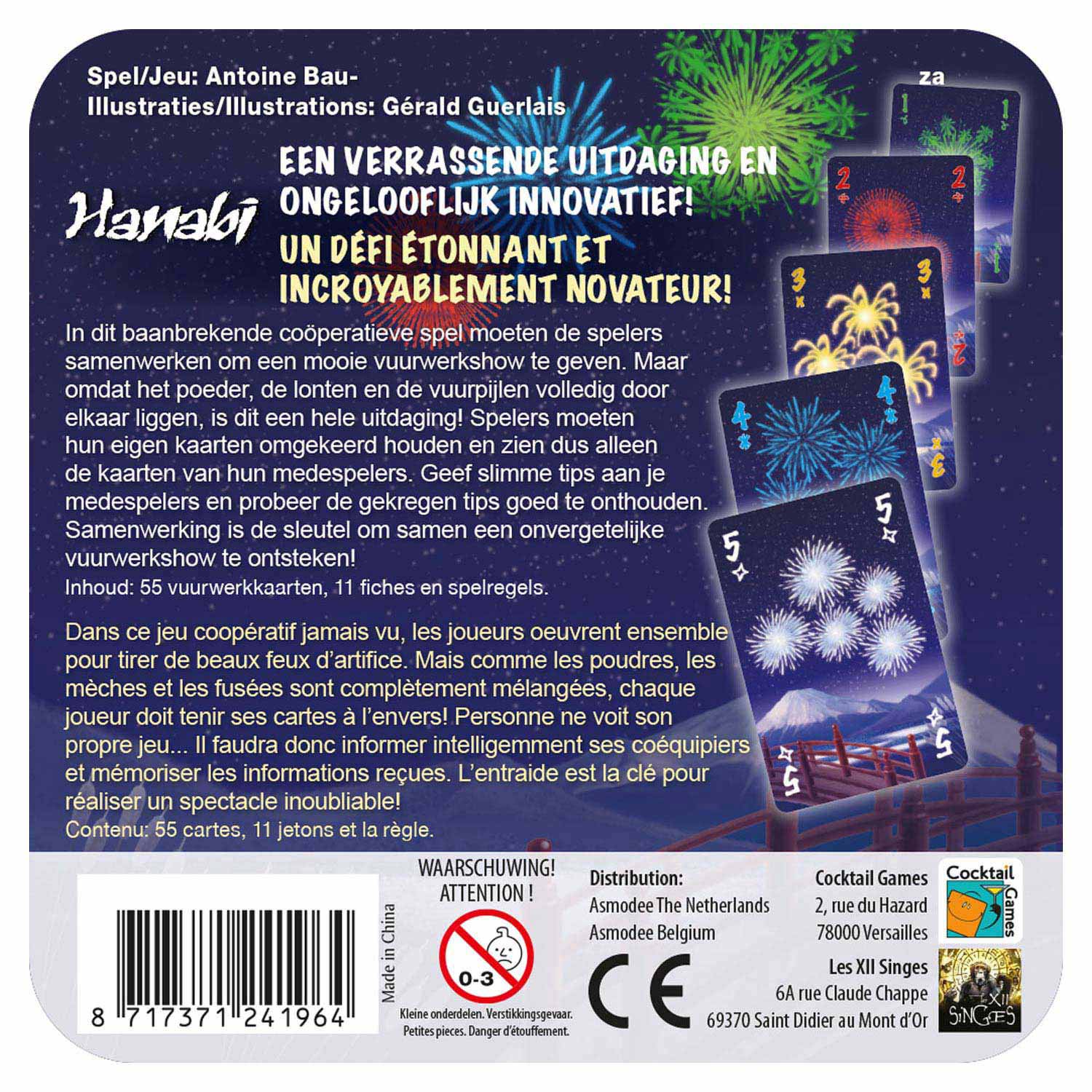 Asmodee hanabi bougie tumbler rafraîchir
