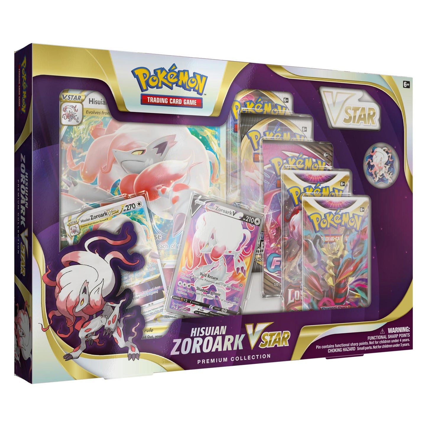 Asmodee Pokemon TCG Hisuan Zoroark V Star Premium Collection Box