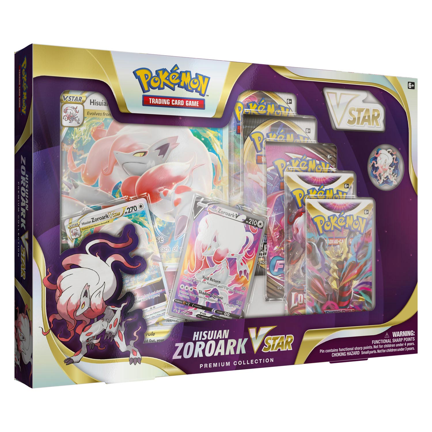 Asmodee Pokemon TCG Hisuan Zoroark V Star Premium Collection Box