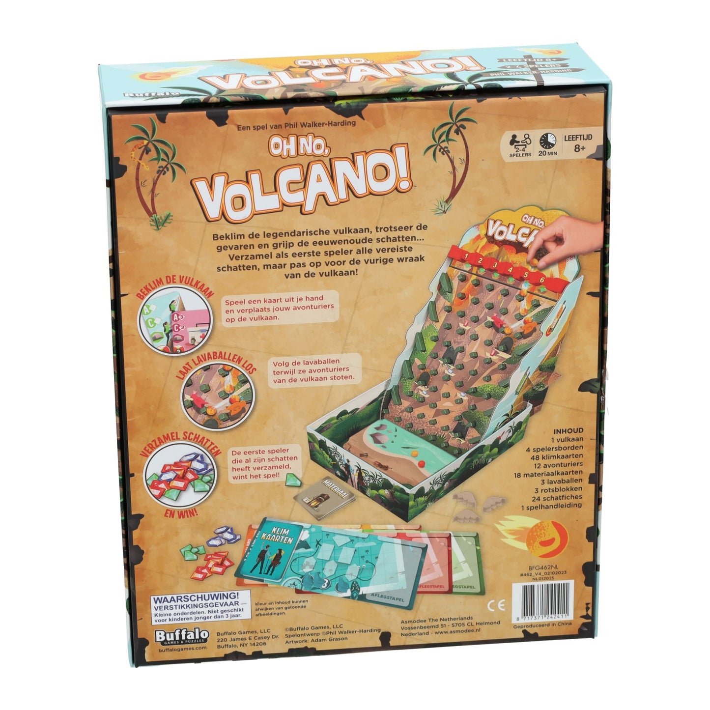 Asmodee oh no volcano, le jeu familial passionnant et plein d'action