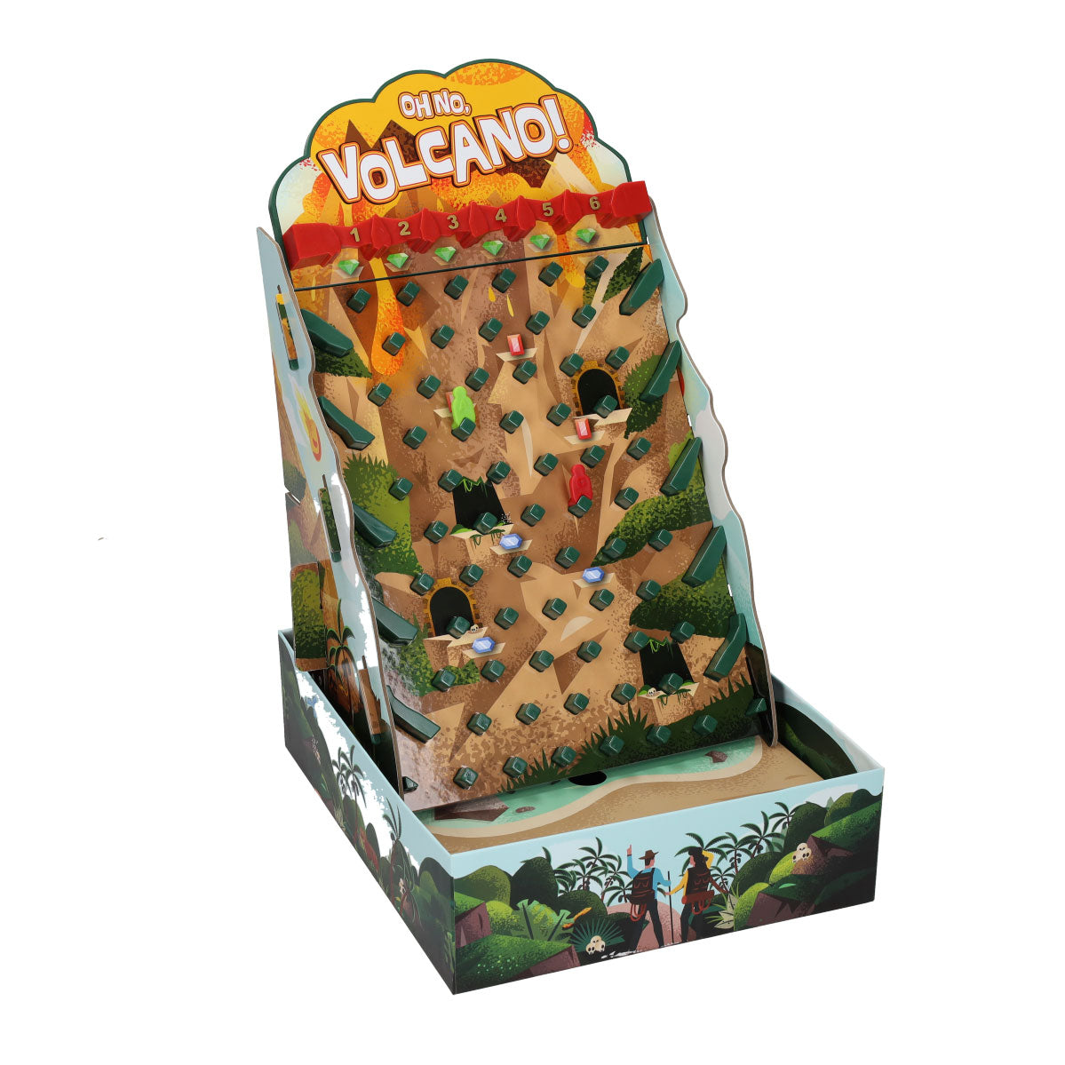 Asmodee oh no volcano, le jeu familial passionnant et plein d'action