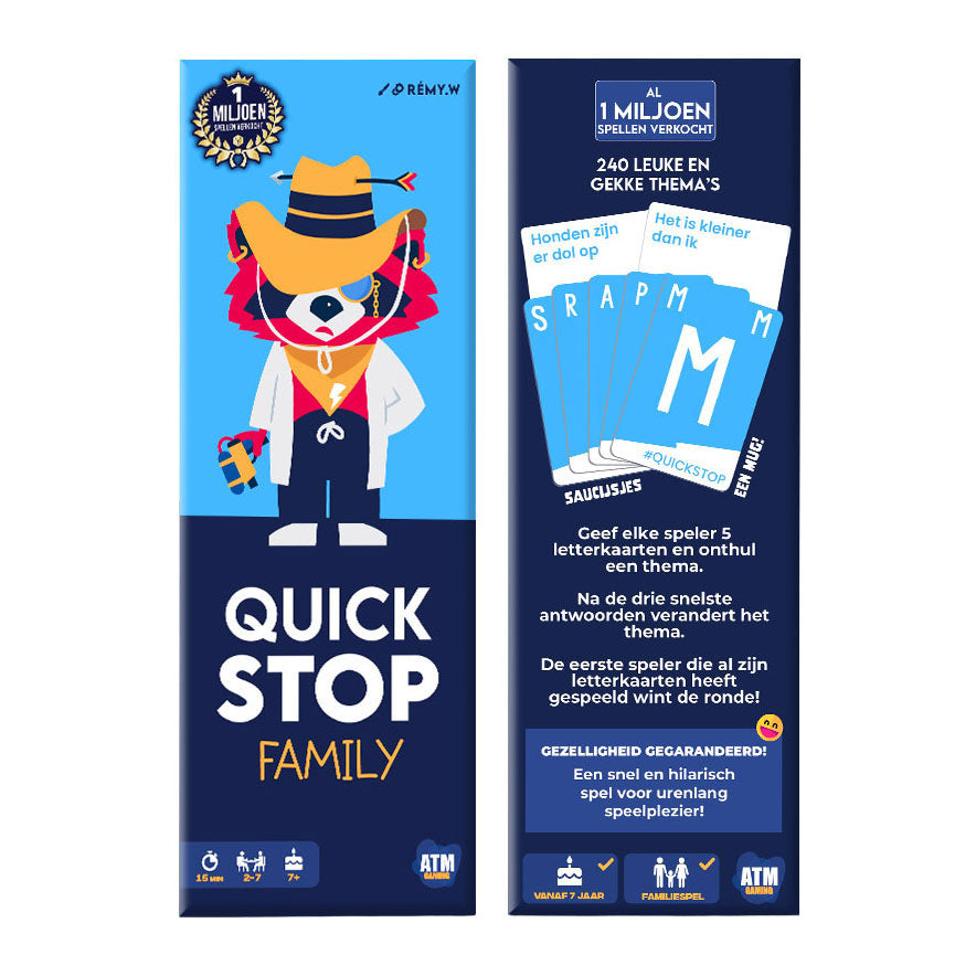 Jeu de cartes rapide familial Asmodee quickstop
