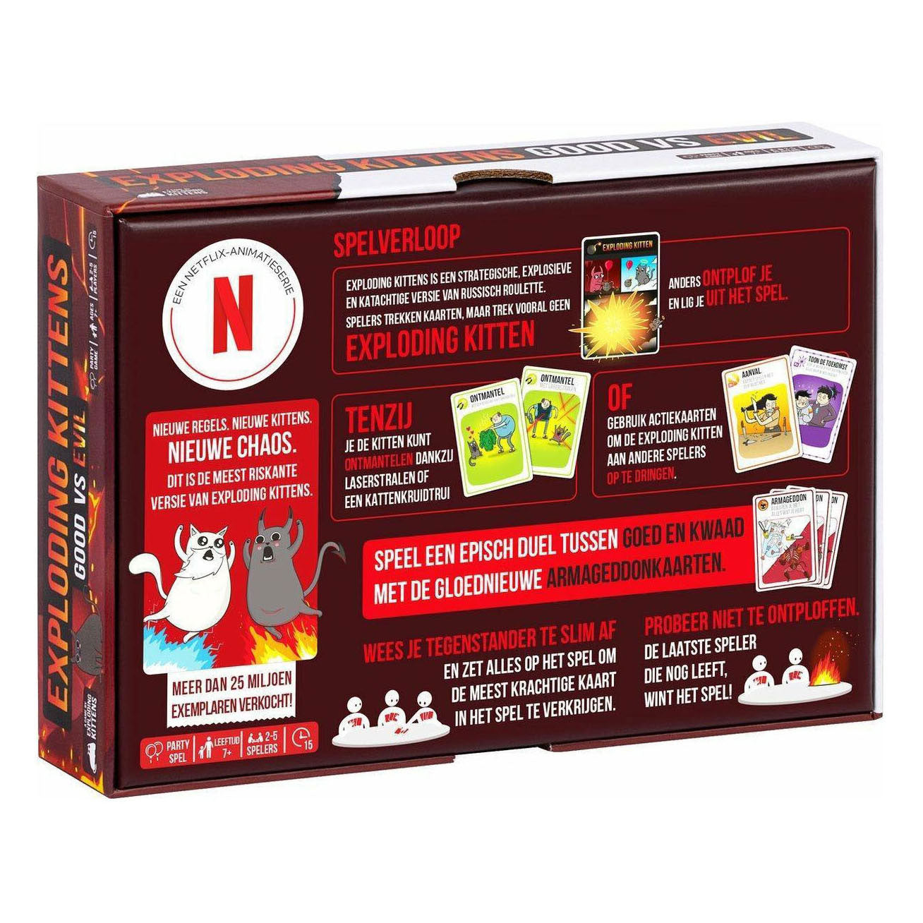 Jeu de cartes Exploding Kittens, le Bien contre le Mal