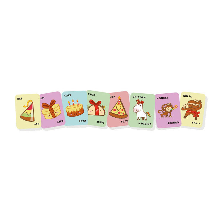 Geronimo jeux bleu orange jeu de cartes taco chapeau gâteau cadeau pizza