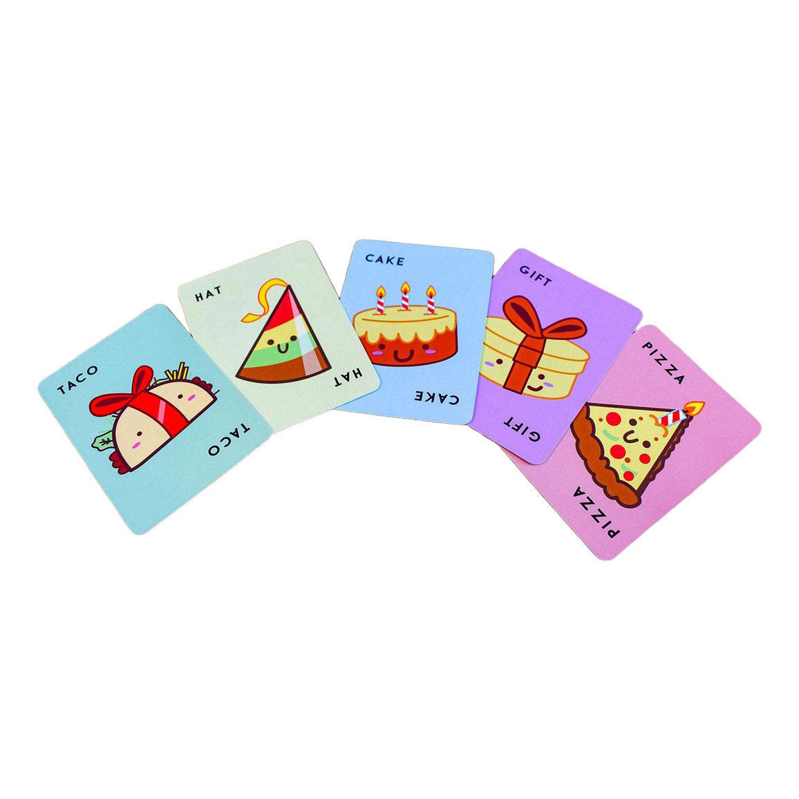Geronimo jeux bleu orange jeu de cartes taco chapeau gâteau cadeau pizza