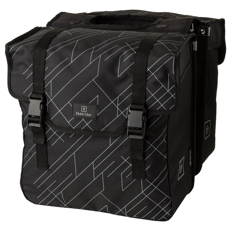 Fastrider dex double sacoche de vélo basics noir