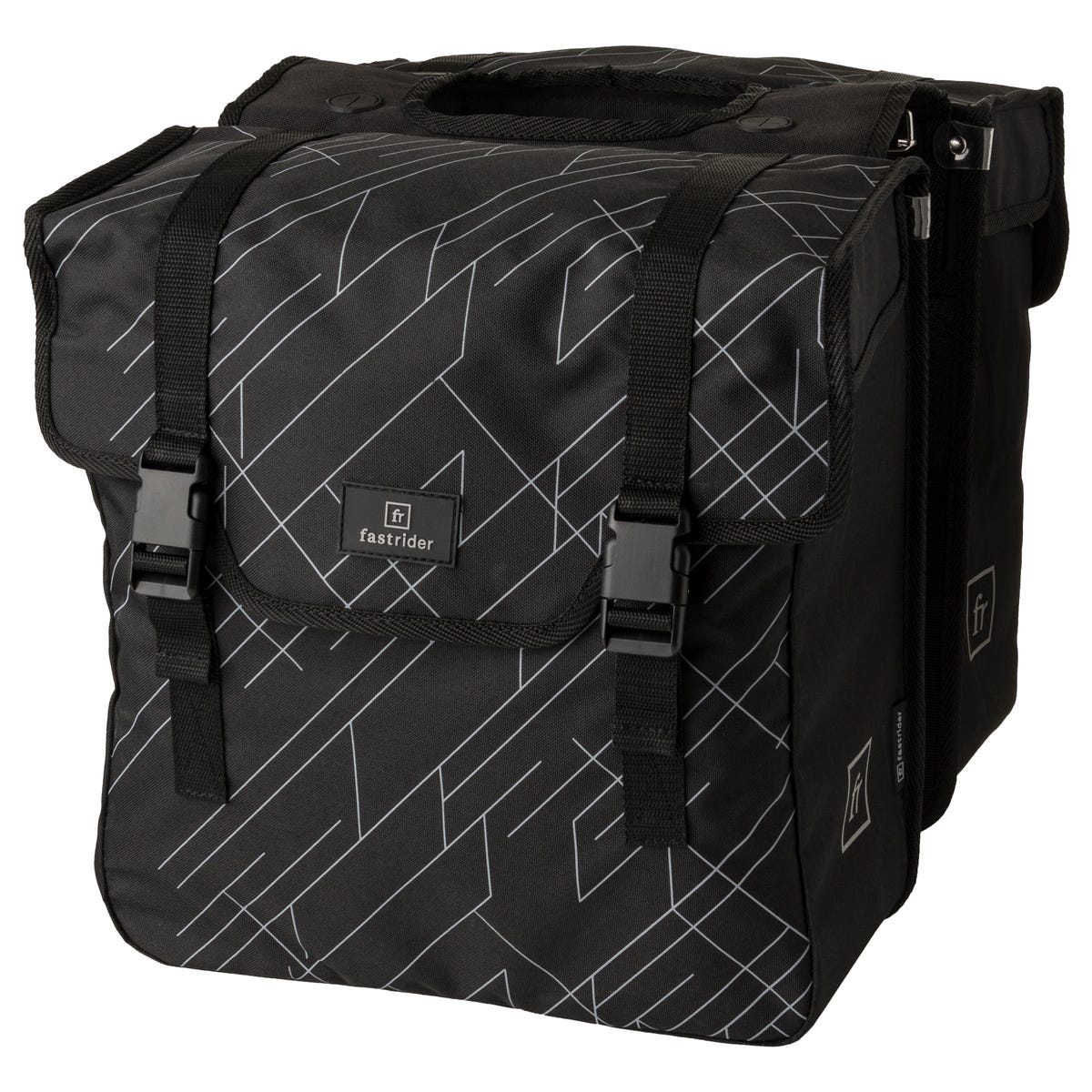 Fastrider dex double sacoche de vélo basics noir