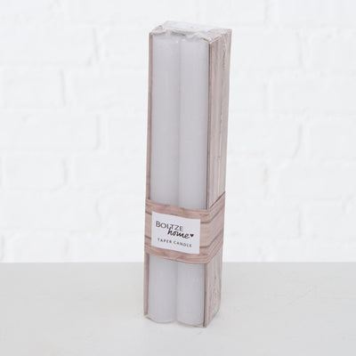 Boltze home bougie de dîner melia 4 pièces blanc h 20