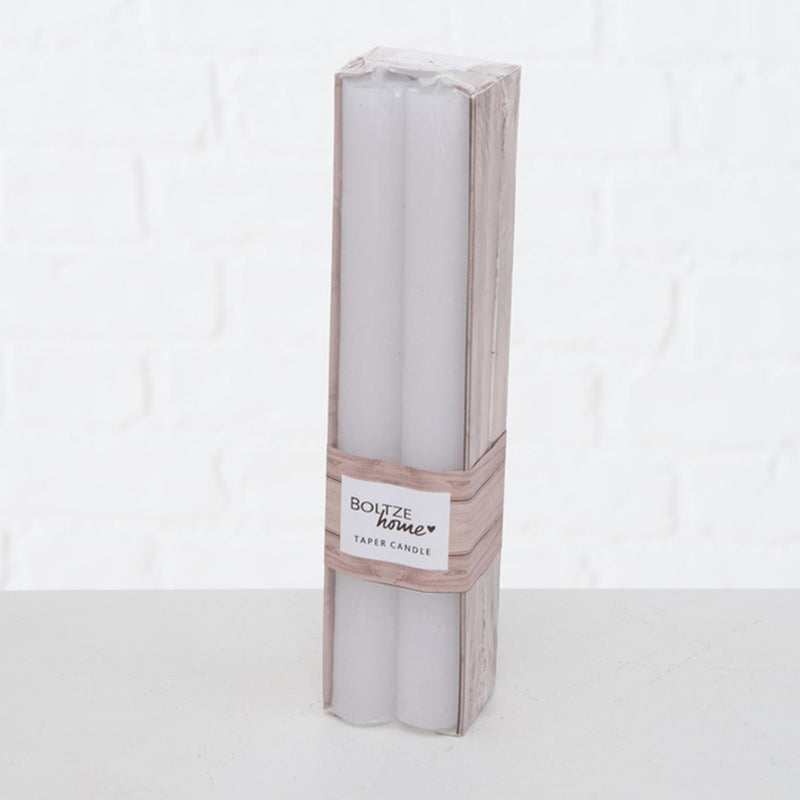 Boltze home bougie de dîner melia 4 pièces blanc h 20