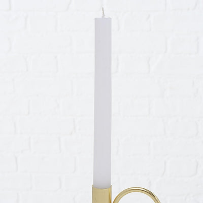 Boltze home bougie de dîner melia 4 pièces blanc h 20