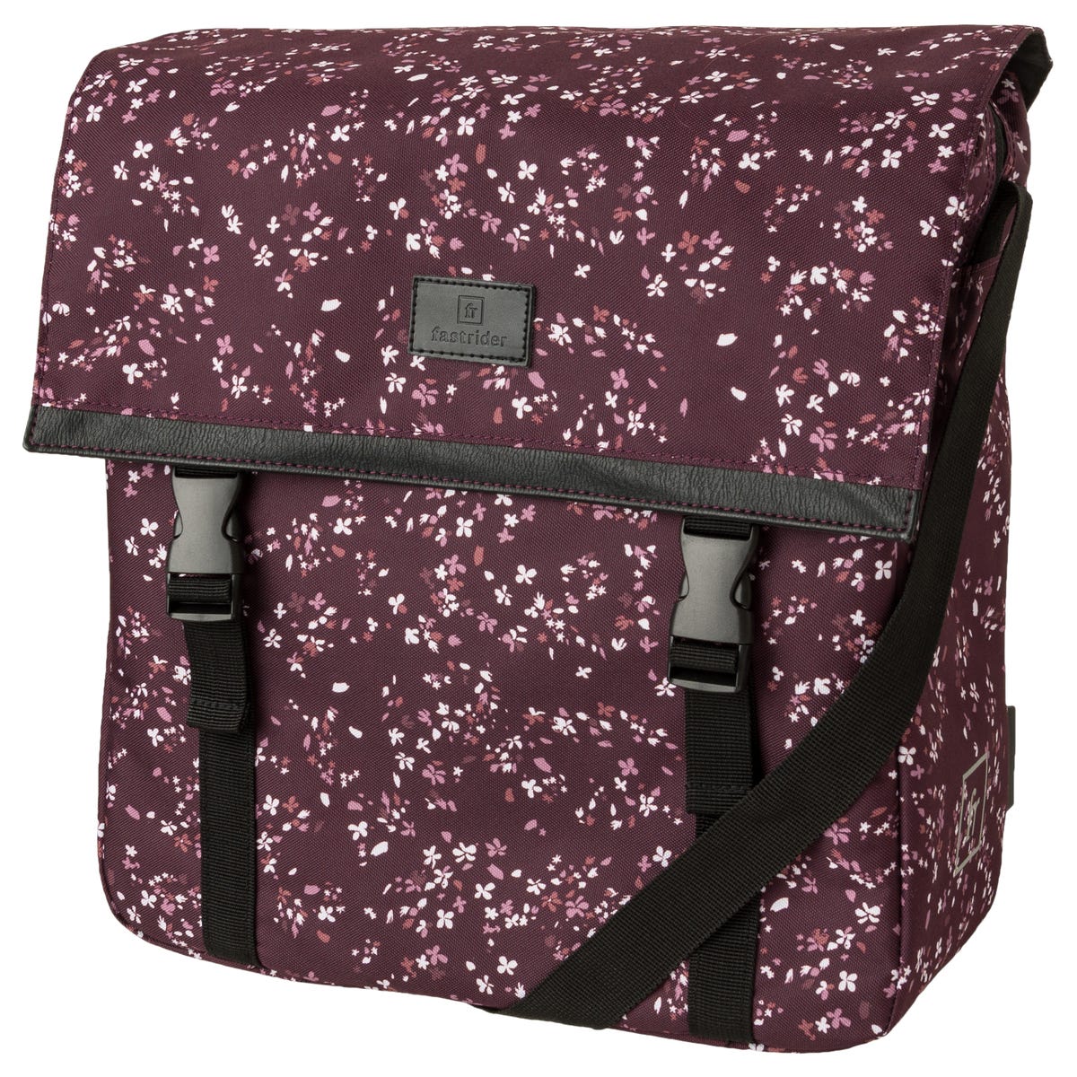 Sac de vélo simple Fastrider Nara tendance mini fleur aubergine