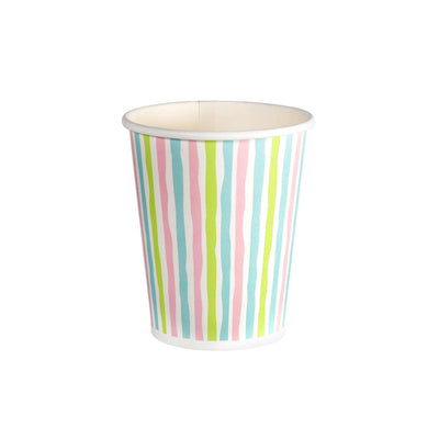 Tasses rayures multi 24 cl 10 pièces