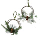 Couronne de maison Boltze avec branche de pin h35cm