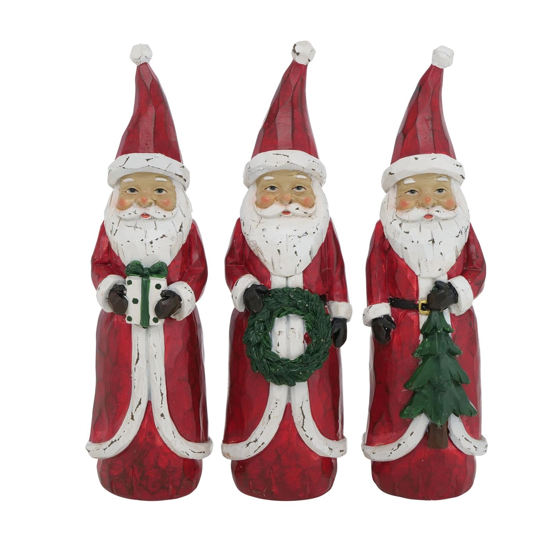 Boltze maison statue Père Noël rouge h20cm