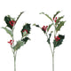 Boltze décoration maison branche de houx aux baies rouges h50cm