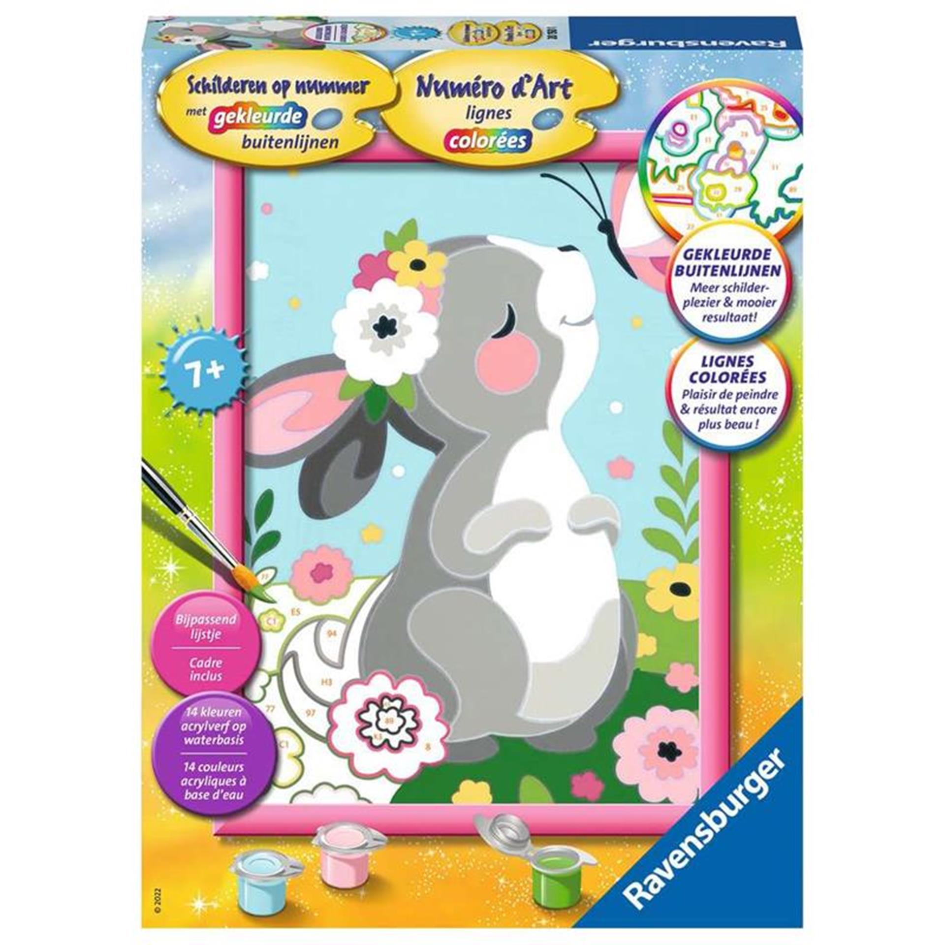 Fils de Ravensburger. lapin et papillon