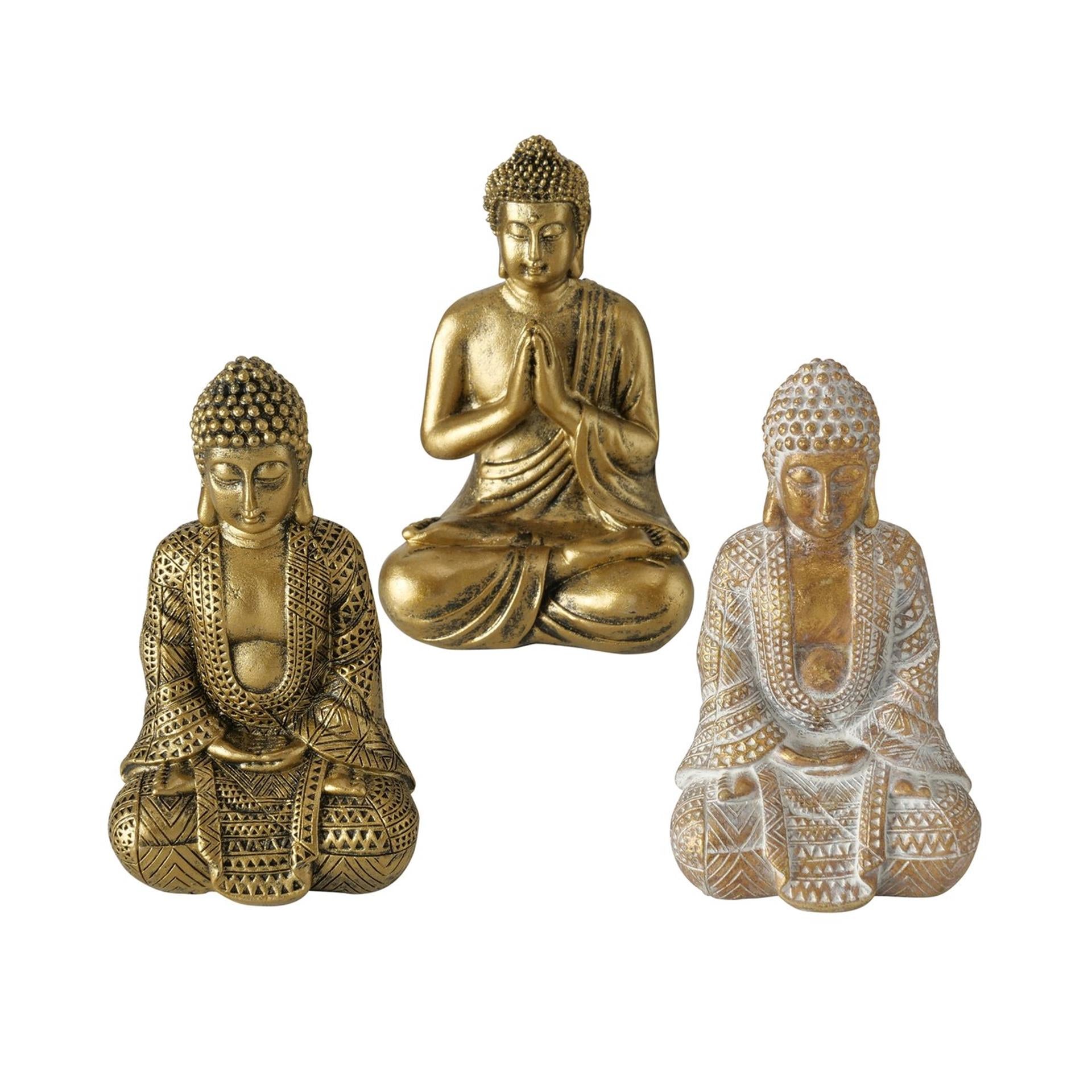 Boltze home bouddha polyrésine h10cm