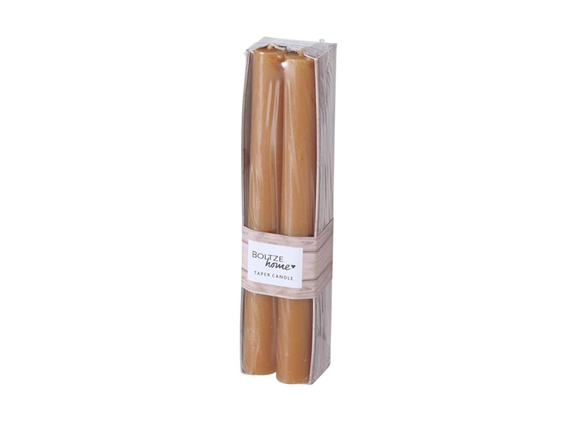 Boltze home bougie de dîner rustique 4 pièces orange