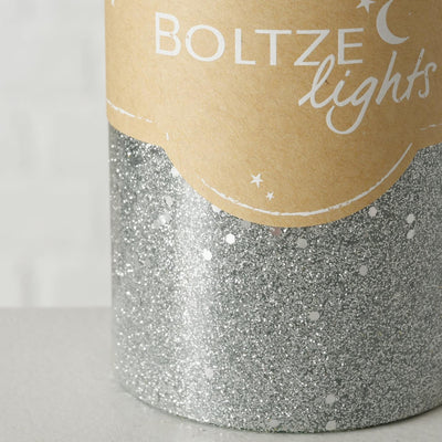 Boltze home bougie pilier mariza ø7xh13cm, gris
