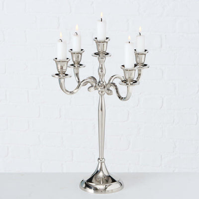 Bougeoir Boltze home argent 27x38cm