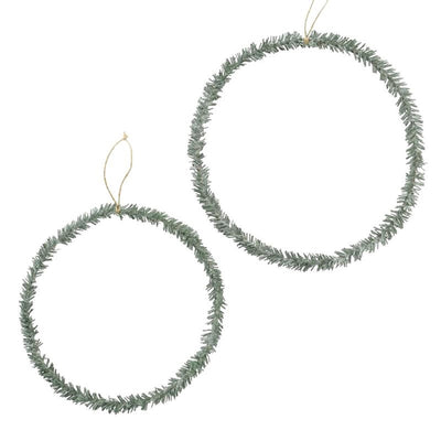 Boltze home déco pendentif cercle lot de 2 paillettes vert