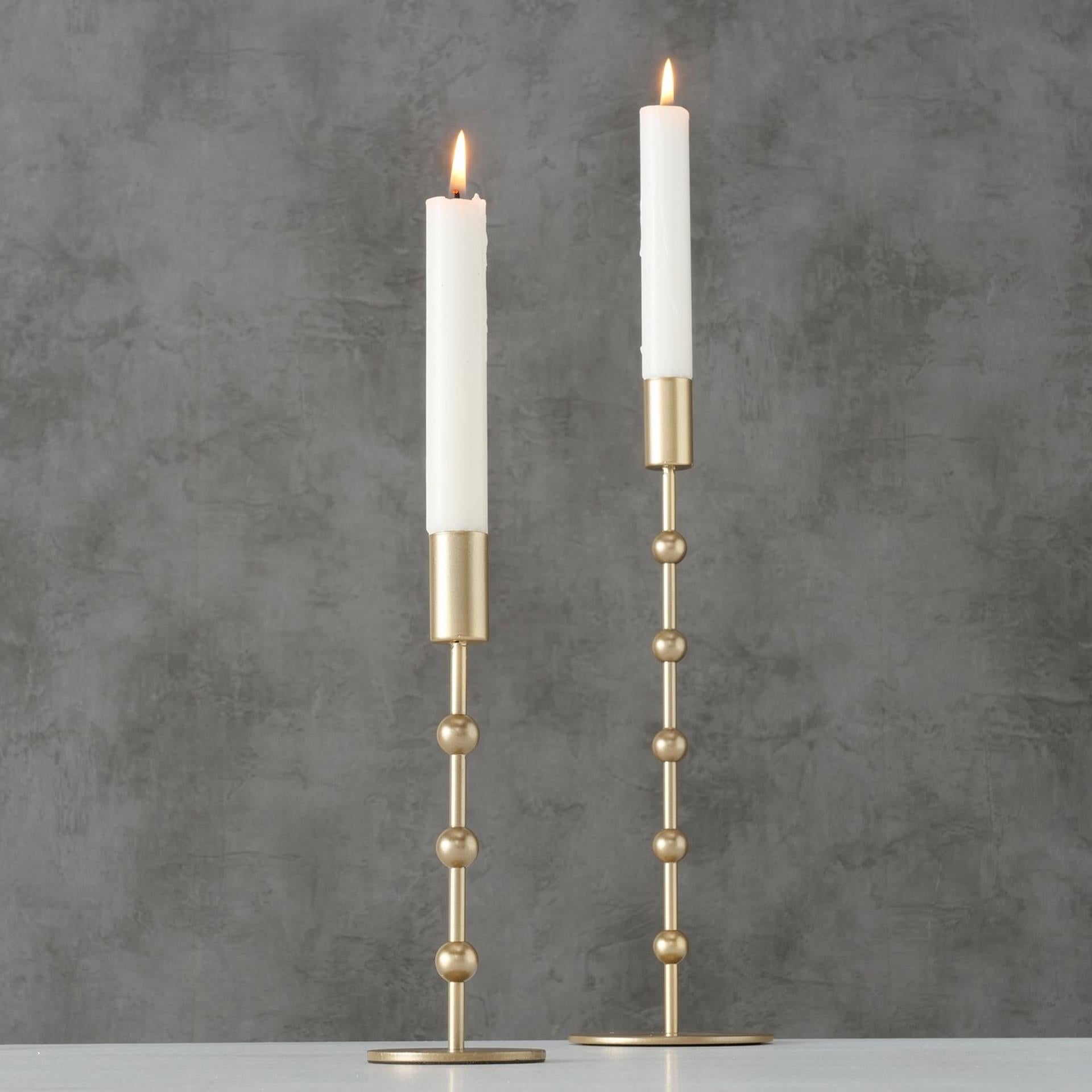 Boltze home bougeoir ensemble kimberly 2 pièces or