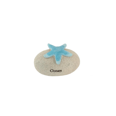 Pierre Gerkimex avec océan étoile de mer 8x5x5cm