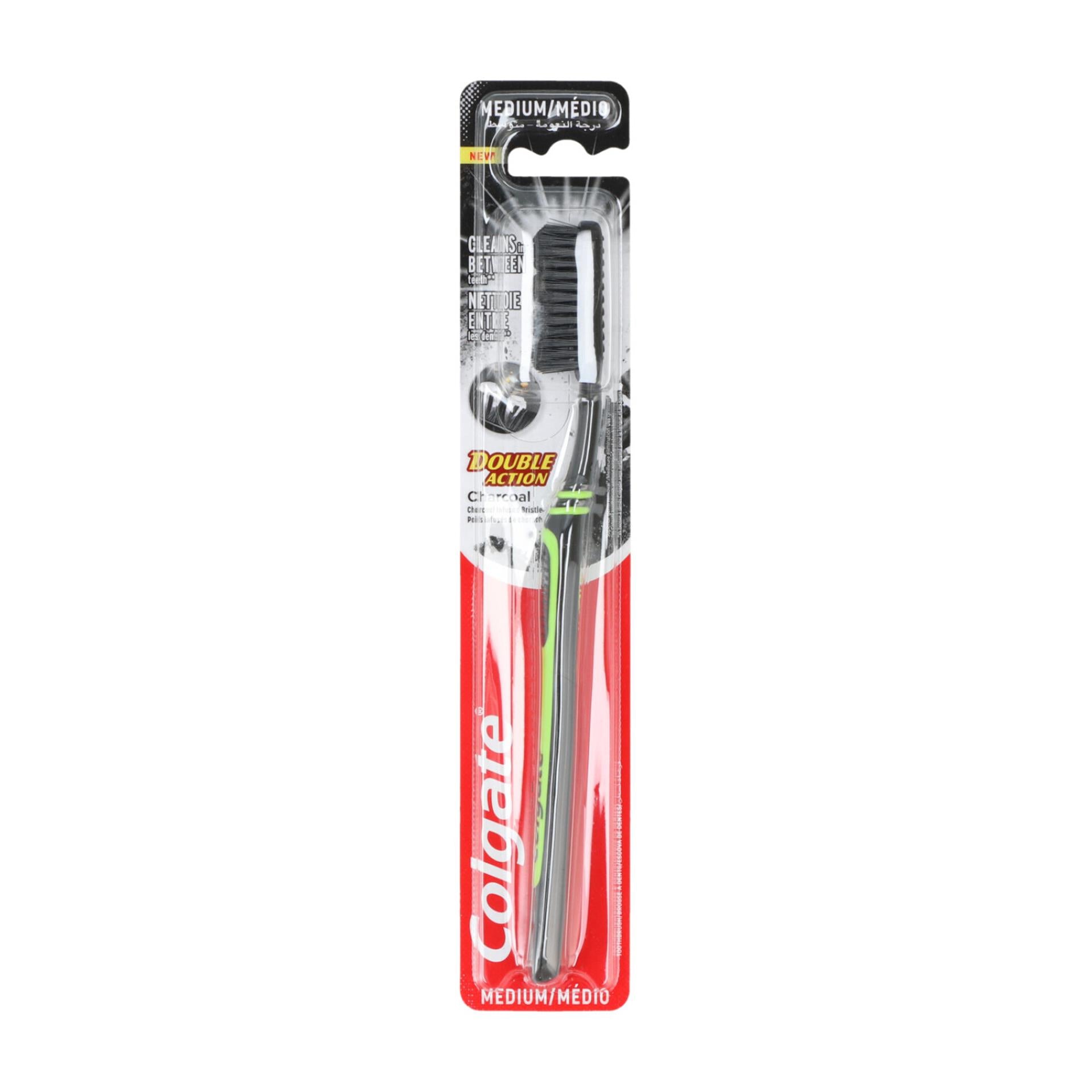 Brosse à dents Colgate charbon moyen