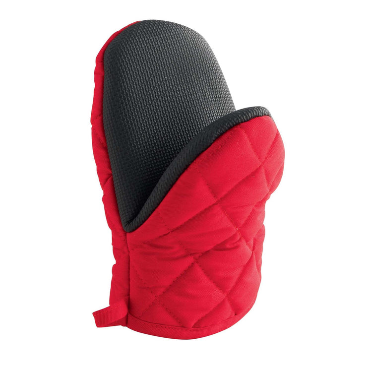 Gant de cuisine Wicotex avec grip en néoprène rouge