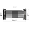 Boîtier de pédalier Elvedes Twist Fit BB86 BB92 Shimano