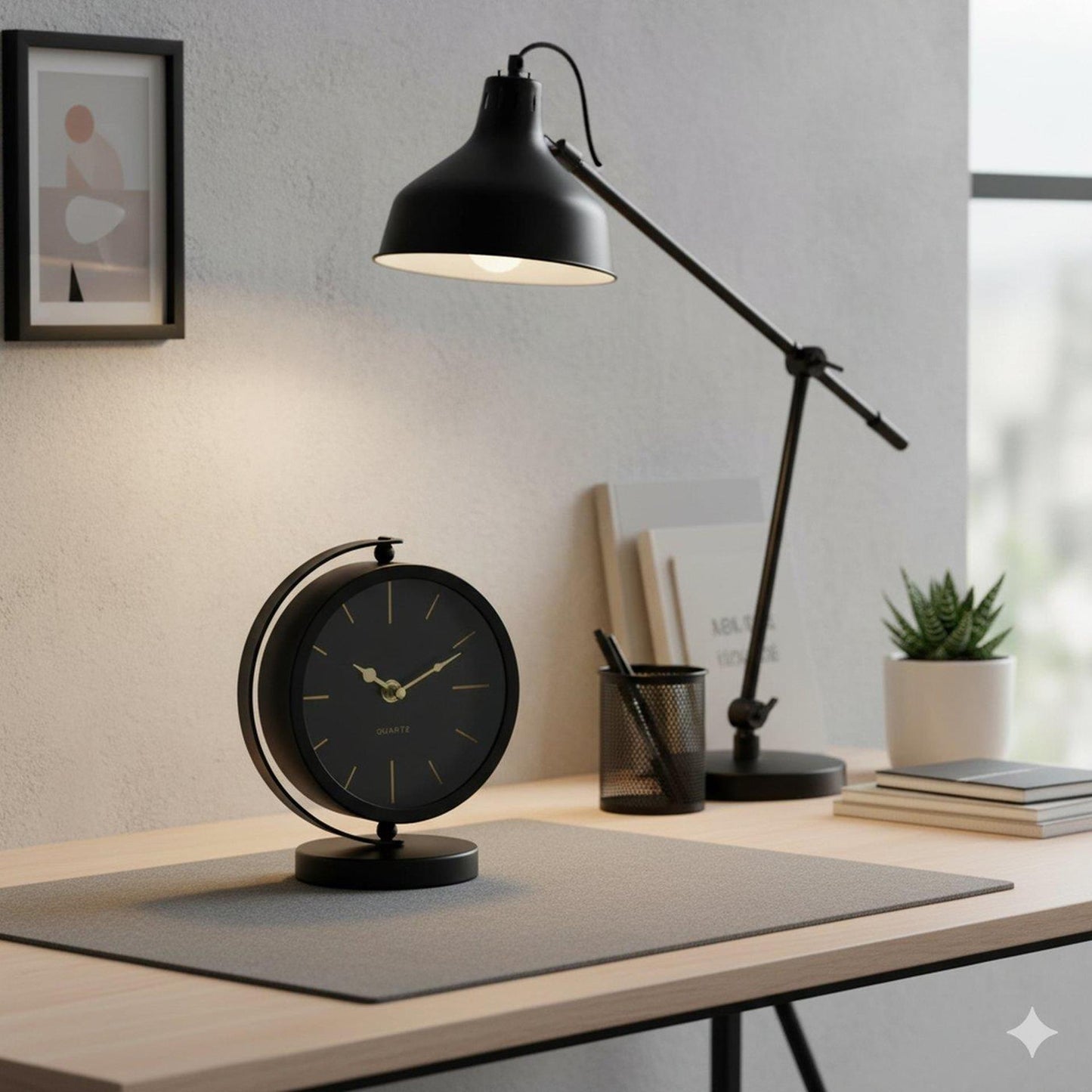 Boltze home horloge de table balia métal 16x10xh20cm