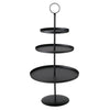 Boltze home étagère samona métal ø30x60cm noir mat