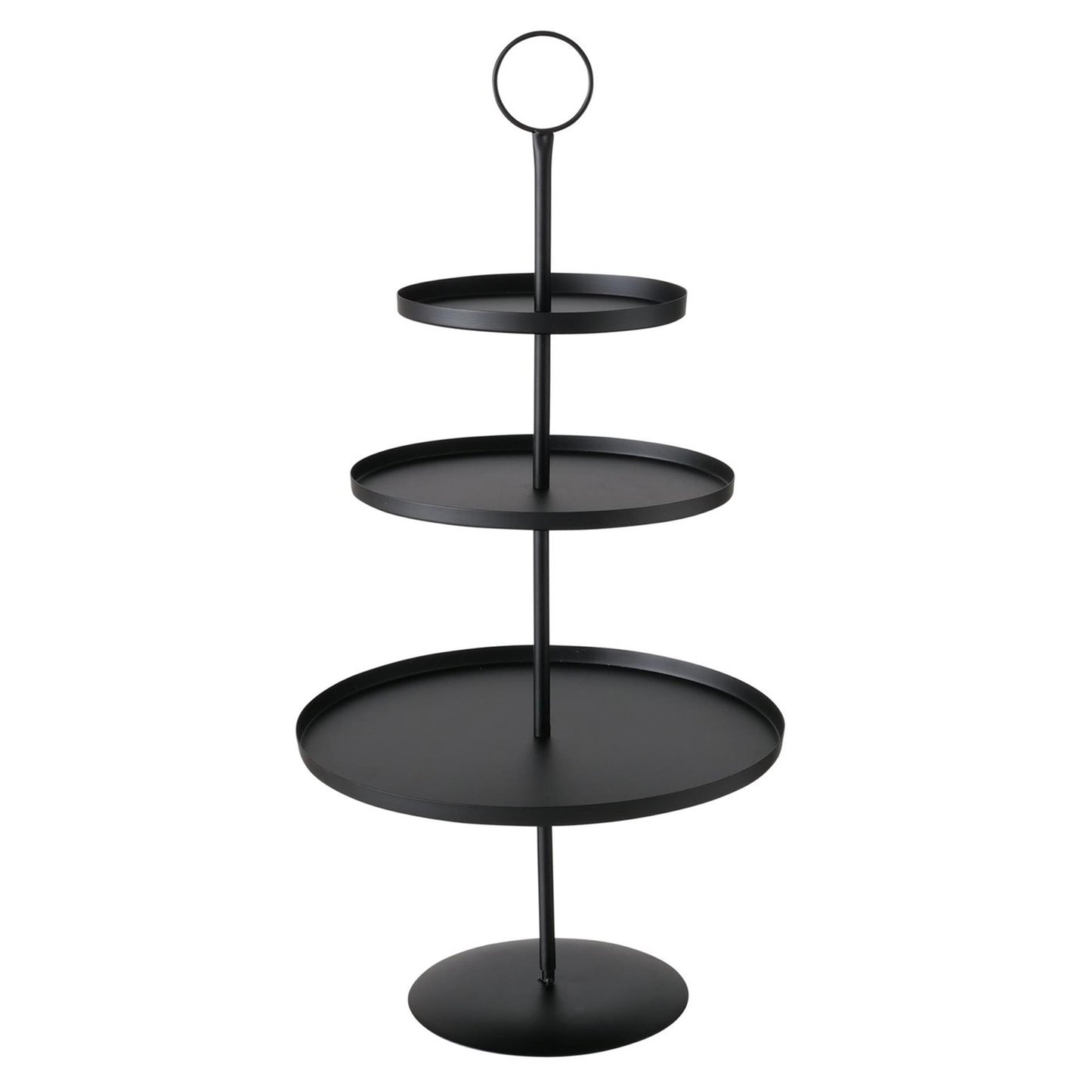 Boltze home étagère samona métal ø30x60cm noir mat