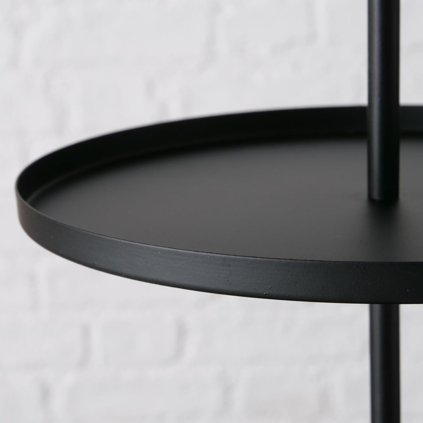 Boltze home étagère samona métal ø30x60cm noir mat
