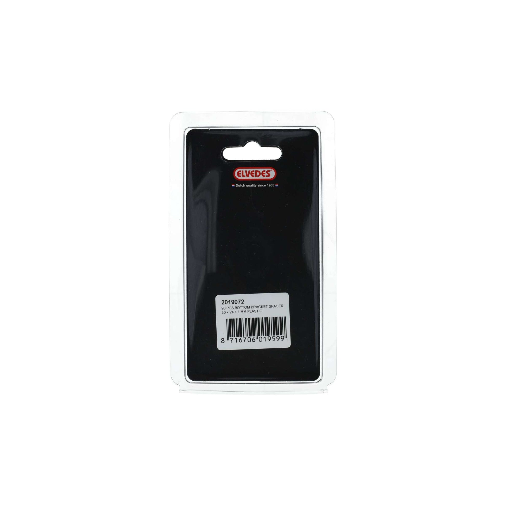 Entretoise de pédalier Elvedes 30 x 24 x 1.0 mm - plastique (20 pièces)