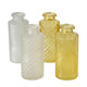 Boltze home vase panja jaune ensemble 4 pièces h14cm