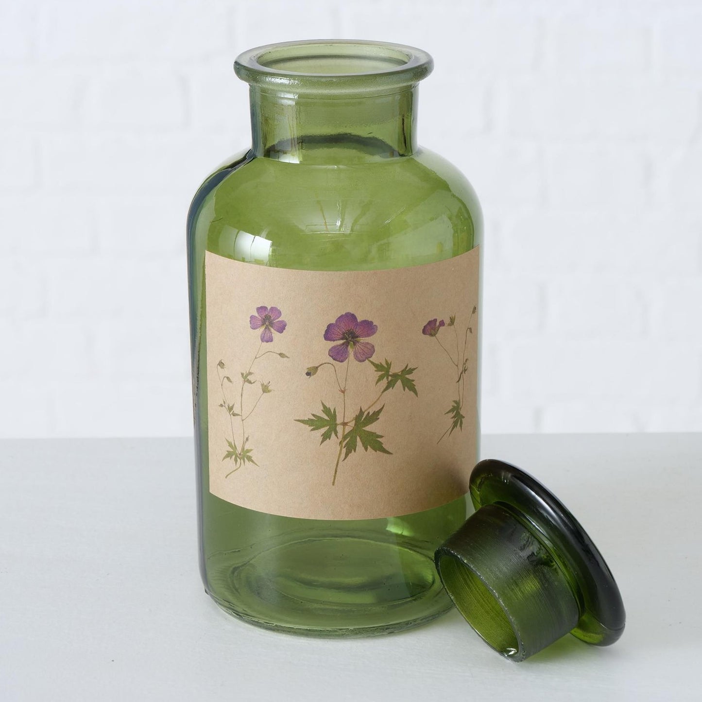 Boltze home pharmacie flacon drya ø10xh22cm vert