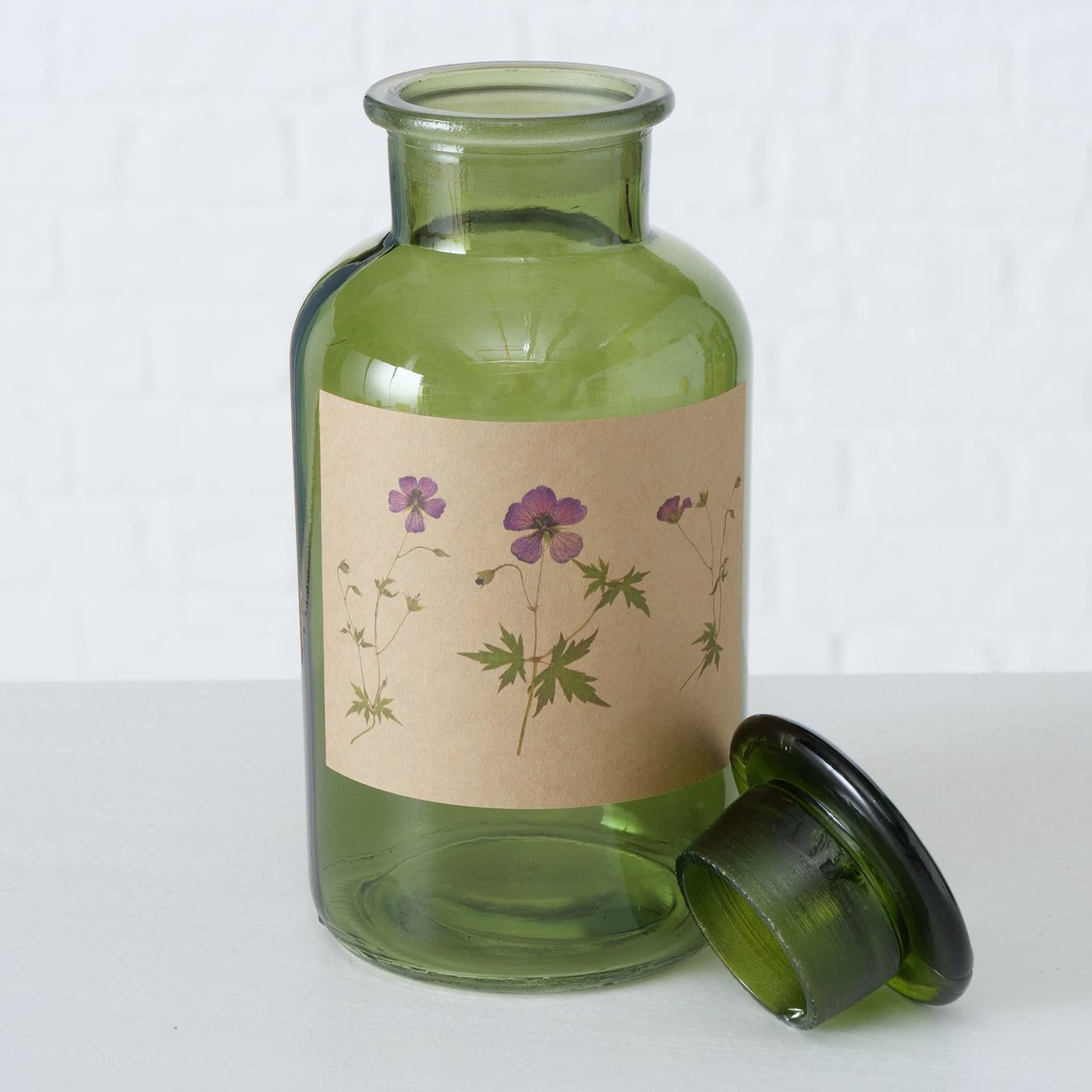 Boltze home pharmacie flacon drya ø10xh22cm vert