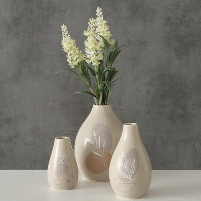 Boltze home vase stona faïence set a 3 h8 11 12cm