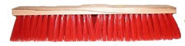Balai municipal nylon 600mm (rouge)