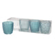 Boltze home photophore set a 4pcs ø7xh7cm bleu
