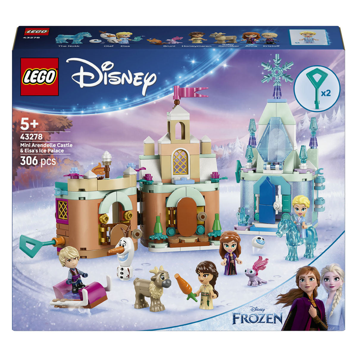 Lego Disney Princess 43278 Mini Château d'Arendelle et le palais de glace d'Elsa