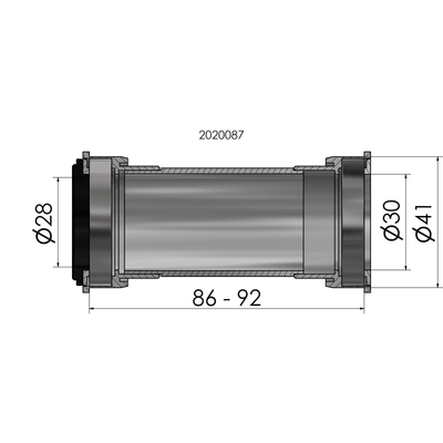 Twist Fit Bottom Breach Elvedes pour BB86 BB92 pour Praxis Road Mtb 41 x 86-92 mm