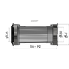 Twist Fit Bottom Breach Elvedes pour BB86 BB92 pour Praxis Road Mtb 41 x 86-92 mm