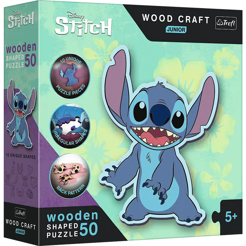 Disney Trefl Wooden Lilo Amp; Puzzle junior de 50 pièces