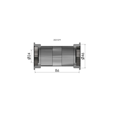 Adaptateur du support de fond Elvedes Appuyez sur Fit B386 Shimano 24 mm