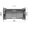 Adaptateur du support de fond Elvedes Appuyez sur Fit B386 Shimano 24 mm